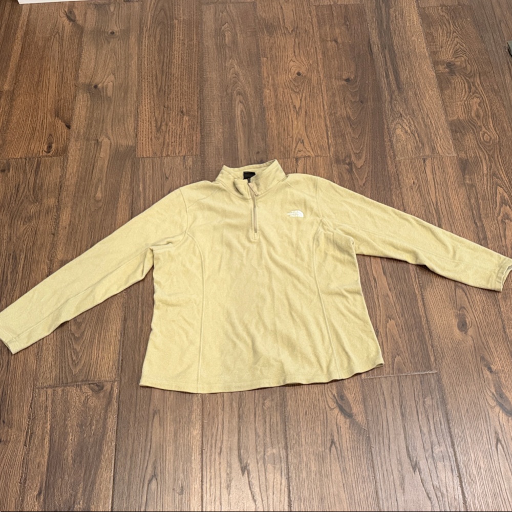 Women's Quarter Zip Camel Color Long Sleeve Top